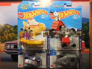 Hot Wheels Screen Time LOT 4 YELLOW SUBMARINE Snoopy GRUMOBILE ARMADILLO FREE SH - Picture 1 of 10