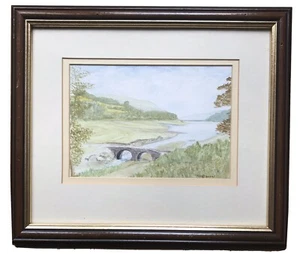 Original Art Watercolour Painting Of Llwyn On Reservoir Wales By Ron Davies - Picture 1 of 10