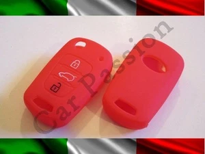Mando Llave Cover Hyundai Silicona i10 i20 i30 ix20 ix35 Rojo Goma 3 Botones - Imagen 1 de 1