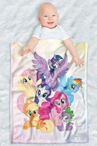 My Little Pony Blanket, 30"x40", Pony Pile Ultrasoft Fleece - Picture 1 of 6