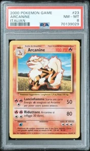2000 Pokemon Italian Base Set Arcanine 23/102 PSA 8 NM-MT! LOW POP! - Picture 1 of 2