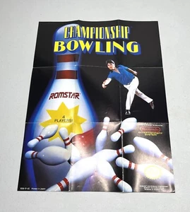 Póster de bolos Nintendo NES Championship solo insertado *algún desgaste* - Imagen 1 de 8