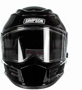 Simpson Racing Motorcycle Speed Street Bandit Helmet Medium Black SPBM2 - Picture 1 of 5
