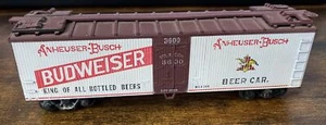 TM Train Miniature Budweiser  40’ Wood Reefer 8 HO Plastic Rare King Of Beers - Picture 1 of 4