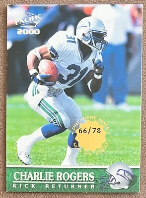 Charlie Rogers 2000 Pacific Premiere Date #358 /78 Seattle Seahawks Parallel NFL - Image 1 of 2