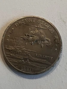 1991 Hutt River Providence 5 Dollars  Apache Desert Storm Commemorative Coin - Picture 1 of 2