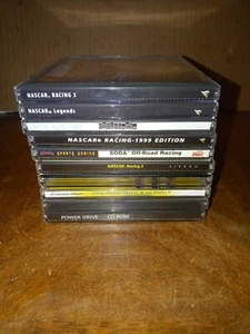 Vintage 1990's CD-Rom PC Computer NASCAR Racing Games Lot of 10 Power Drive Etc. - Picture 1 of 11