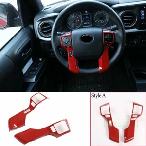 Red ABS Steering Wheel Cover For T@yota T@coma 2016-20 Tundr@ 14+ 4Runne 2010-19 - Foto 1 di 9