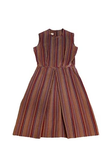 Abito vintage anni 60 70 Peck & Peck mod righe 5th Ave New York Union Tag USA - Foto 1 di 12