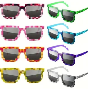 Gafas de sol pixeladas estilo Minecraft-gafas meme para jugadores, tonos de fiesta, niños, regalo - Imagen 1 de 30