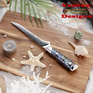 Damascus Boning Knife 5.5 Inch AUS-10 Japanese Stainless Steel Chef Butcher Tool - Picture 1 of 9
