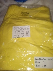Venezia Women Perfect Crew Neck Tee Size 4X Short Sleeve Womens clothing Yellow - Picture 1 of 5