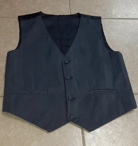 Boys Size 5 James Morgan Blue Lined Suit Vest Only Nice Condition 1 Piece - Picture 1 of 3