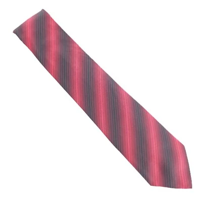 Express Men Necktie 100% Italian Silk Striped Red Black Size 60x3.5 - NWOT - USA - Image 1 of 4