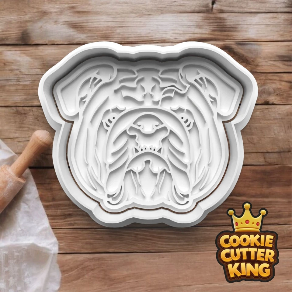 English Bulldog Cookie Cutter & Embosser Stamp - Dog Show - Groomer  - Puppy - image 1 of 1