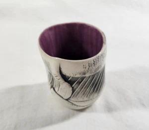 Barbara Campbell Studio Art Pottery Ceramic Vessel/Cup Abstract 2.75" Tall - Picture 1 of 9