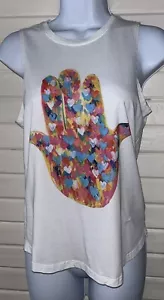 Maglietta muscolare Kerri Rosenthal x Spiritual Gangster taglia SMALL Super Duper Hamsa ottime condizioni - Foto 1 di 11