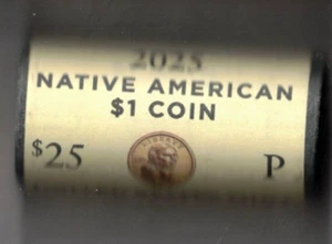 2025-P $1 Brilliant Uncirculated Mary Kawena Pukui N/A Dollar Coin Roll! - Picture 1 of 3