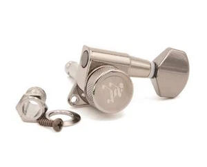 Genuine Tone Ninja 19:1 Locking Tuners, 6 Inline Staggered, Black Nickel - Picture 1 of 5