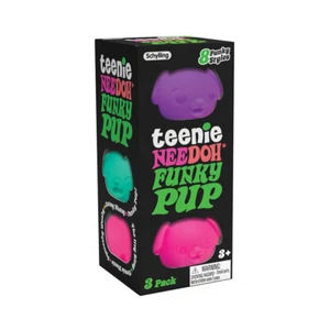 Teenie NeeDoh Funky Pup (3 Pack) Mini Animal Stress Fidget Toy Assorted Styles - Photo 1/2