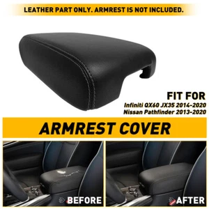 Fits Nissan Pathfinder 2013-2020 Leather Center Console Lid Armrest Cover Skin - Picture 1 of 15