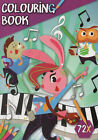 Colouring Book - Libro para colorear para niños - Conejo de Pascua, instrumentos, fiesta entre otros #017