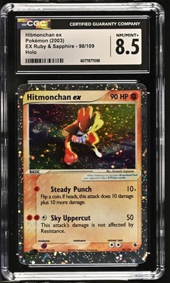 CGC 8.5 Hitmonchan ex 2003 EX Ruby & Sapphire 98/109 Holo Pokemon Card - Image 1 of 2