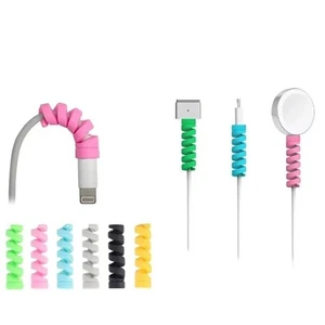 Protector de cable USB espiral de silicona universal protector para iPhone Android - Imagen 1 de 5