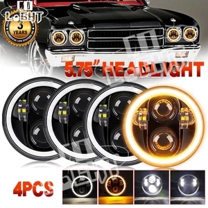 Faros LED 4 piezas 5,75" alto/bajo DRL ámbar giro para Chevrolet Chevelle 1964-1970 - Imagen 1 de 11