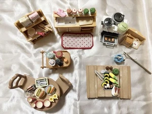Sylvanian Families Kitchen BBQ Cookware Accessory Set Pretend Play Toy Used - Picture 1 of 12