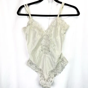 Vintage Guy Laroche Lace one piece white USA Union Made Size L - Bild 1 von 12