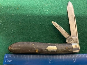 E.C. Simmons Keen Kutter Jack Knife, Horn Handles, Small Blade Replaced - Picture 1 of 5