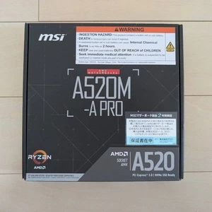 MSI A520M-A PRO AM4 Micro-ATX Motherboard AMD A520 Chipset, USB 3.2 Gen1 New - Picture 1 of 3