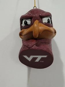 Virginia Tech Hokies Maskottchen Kopf Weihnachtsschmuck - 3" hoch - Bild 1 von 4