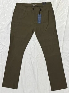 Kenneth Cole Tech Pants Lightweight Stretch Brown Men’s 36x30 NWT - Picture 1 of 4