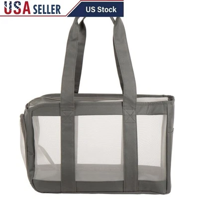 Durable Mesh Pet Tote Carrier Soft-Sided Travel Bag Cats Dogs 16 lb Limit New - Image 1 of 4