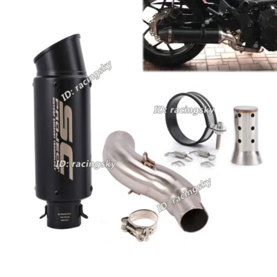 Silenciador de escape de 51 mm para motocicleta Honda CTX700 puntas negras tubo de escape de enlace medio Foto 1 de 4