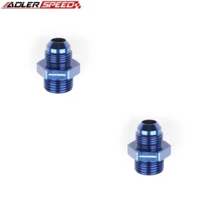 2PC AN6 8 10 12 Male Flare To 1/8'' 1/4" 1/2'' BSP BSPP Straight Fitting Adapter - Picture 1 of 5