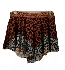 MLM Designer Label Womens Short Lightweight Leopard Print Wide Leg Shorts Size S - Picture 1 of 6