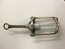 MARINE SOLID ALUMINIUM HANGING SHIP LIGHT WITH BRASS HOOK & PIPE LOT 5