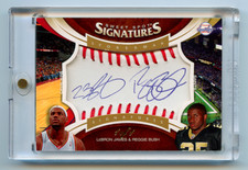 2006 UPPER DECK SWEET SPOT SIGNATURES AUTO LEBRON JAMES REGGIE BUSH TRUE #1/1