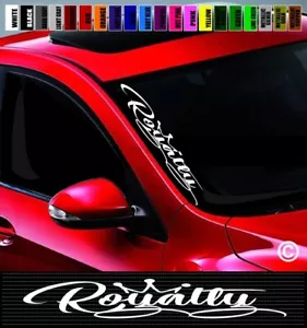 Pegatina de calcomanía de coche Royalty Side parabrisas de 20" JDM Euro Illest Street Racing - Imagen 1 de 1