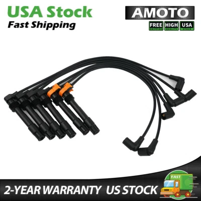 671-6165 HQ 6 Spark Plug Wires for 98-05 Volkswagen Passat 97-01 Audi A4 A6 2.8L - Image 1 of 4