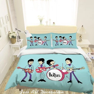 3D The Beatles Quilt Cover Set Duvet Cover Bedding Pillowcases - Image 1 of 4
