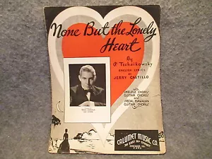 Vintage 1935 Jerry Castillo Ross Jordan None But The Lonely Heart Sheet Music - Picture 1 of 5