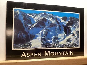 Aspen Mountain e la città di Aspen: Aspen, CO - Cartolina d'epoca - Foto 1 di 3