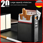 Zigarettenetui mit Sturm Feuerzeug Zigarettenbox USB Spender fr 20 Zigarette