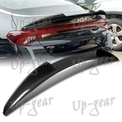For 2021-2024 Kia K5 Optima V-Style Carbon Fiber Duckbill Rear Trunk Lid Spoiler - Image 1 of 4