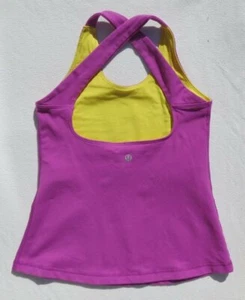 LULULEMON Magenta Luon Cross Strap Taille Länge Yoga Laufen Fitnessstudio Tank Top Gr. US S 4 - Bild 1 von 2