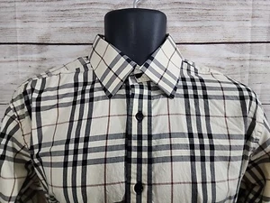 Bullock & Jones Men's 100% Cotton L/S Button Shirt Plaid • USA • Medium (G7) - Picture 1 of 12
